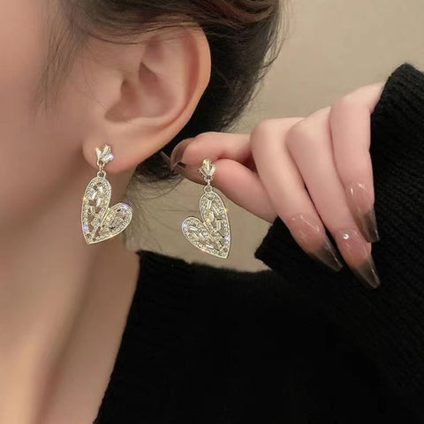 Long Tassel Butterfly Drop Earrings Fashion Hanging Women Earrings