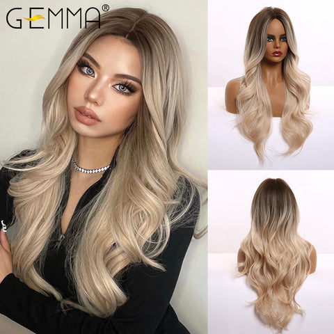 Long Straight Synthetic Wigs for Women Natural Wave Wigs