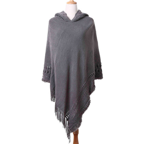 New Women Ladies Tassel coat Stripe Coat Bohemian Shawl Scarf