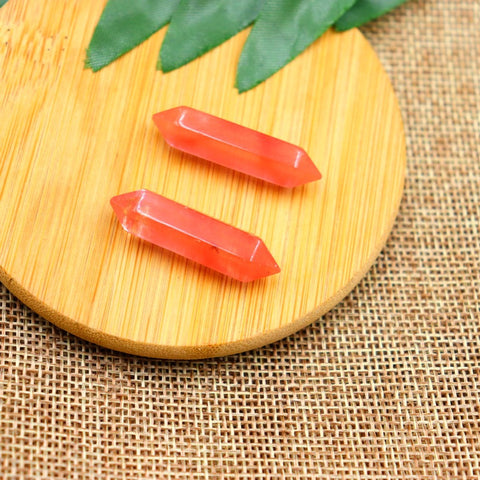 Natural Stone Hexagon Pillar Bullet Pendant