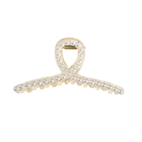 Pearl grab clip simple temperament cross clip